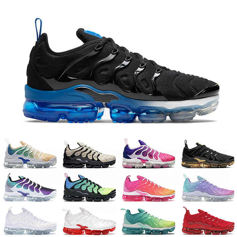 

2021 Newest Arrival Tn Plus Running Shoes SIZE 13 Black Royal Light Bone Mens Women Lemon Lime Air Vapor Airmax Trainers Sports Sneakers