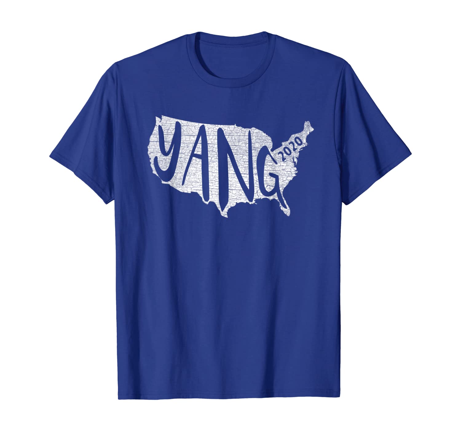 

ANDREW YANG 2020 T-shirt American Map With YANG Name Vintage, White;black