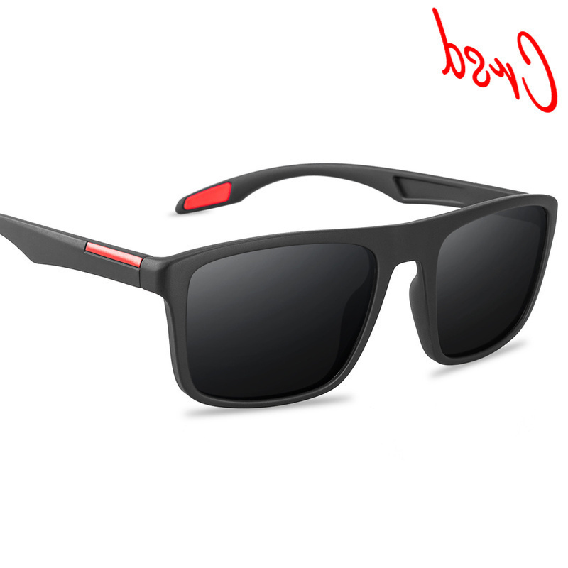 

CRSD 2020 Mens Fashion Polarised sunglasses UV400 Rectangular Ultra light sunglasses Free Driving Fishing Gafas de hombre Glasses wholesale, White;black