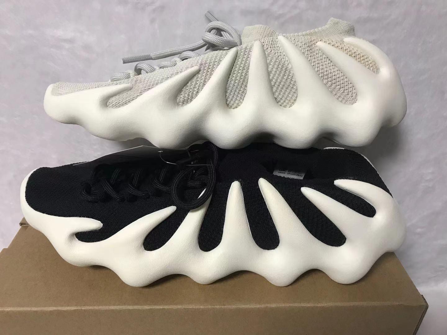 

450 cloud white triple black knit shoes Ash blue Fade V2 Israfil Men Asriel Static Reflective Women Running sneakers with Box, V2 earth army green fx9033