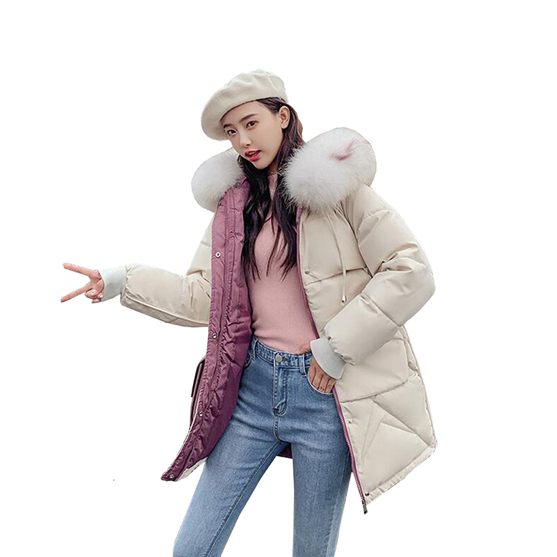 

down Hooded Winter Coat Thick Warm Women Plus Size Cotton padded Jacket Female Long Parkas Wadded Coats Jaqueta Feminina, Black