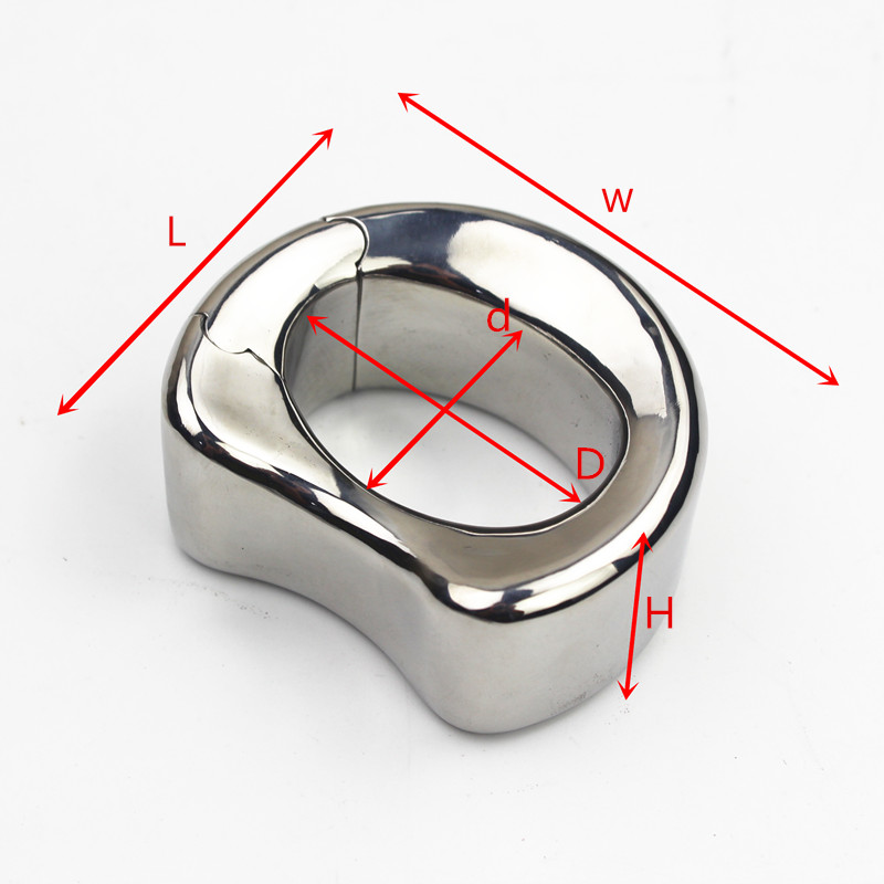 7 Sizes Cockrings Stainless Steel Scrotum Pendants Training Penis Weight Pendant Metal Cock Rings Sex Toys for Male BB2-106