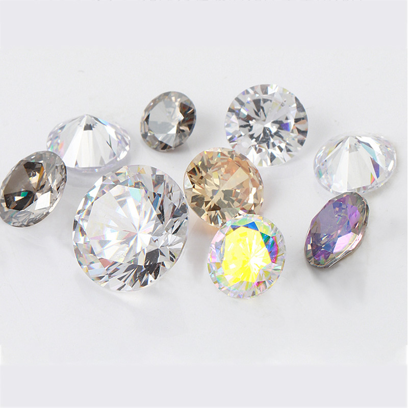 

20/50pcs Mixed Colors Rhinestones Crystal Cubic Zircon CZ Stones Round Shape DIY Accessories Pointback Glass Strass 4mm-10mm for Jewelry DIY Crafts Making