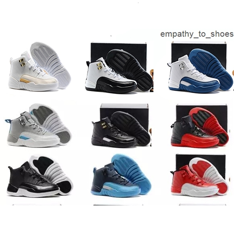 

Free Shiping Cheap Children Athletic Boys And Girls OVO 12 XII Sneakers Kids Basketball Shoes, Black