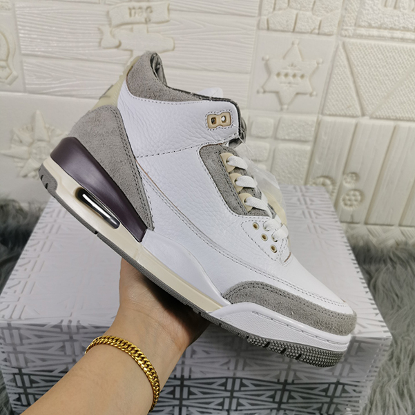 

top Quality A Ma Maniere x 3 mens Basketball shoes 3s White Medium Grey-Violet Ore Outdoors Sneakers DH3434-110 With Original Box