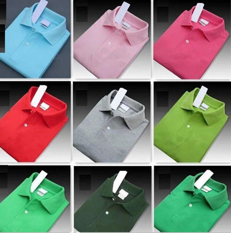 

High Quality women men Solid Color Polo Shirts crocodile Embroidery Tee Business Tops Blouse Mens Clothing Short Sleeve Shirt s-5xl, White