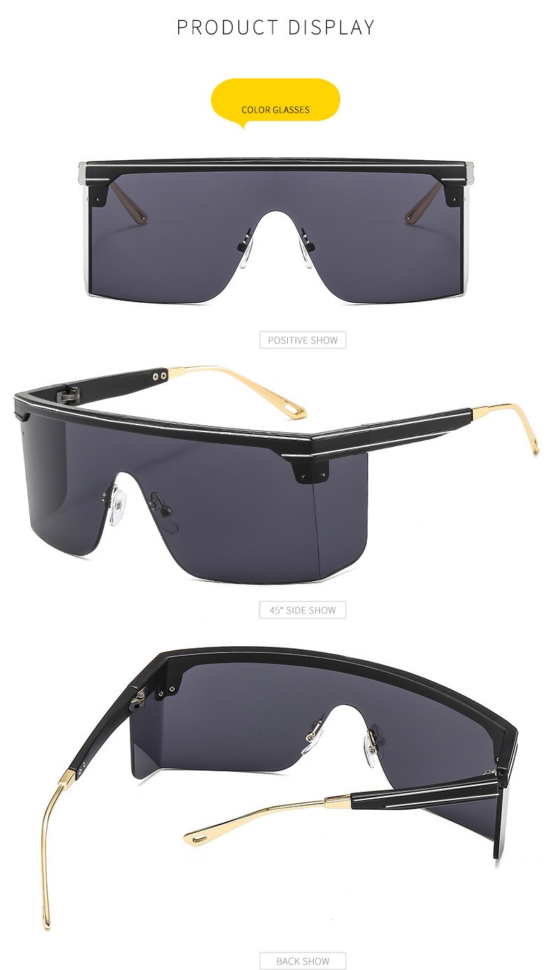 

fashion brand sunglasses UV protection half-frame one-piece classic protective side eye protections design