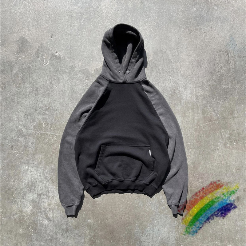 

Hoodie Men Women 1 High Quality Patchwork Pullover Oversized Washed Sweatshirts