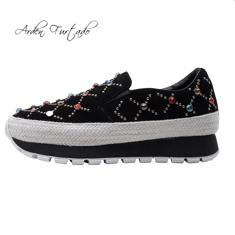 

Arden Furtado Spring And Autumn Fashion Women's Shoes Pointed Toe Pure Color Slip-on Concise Mature Classics Leisure Dress, Black