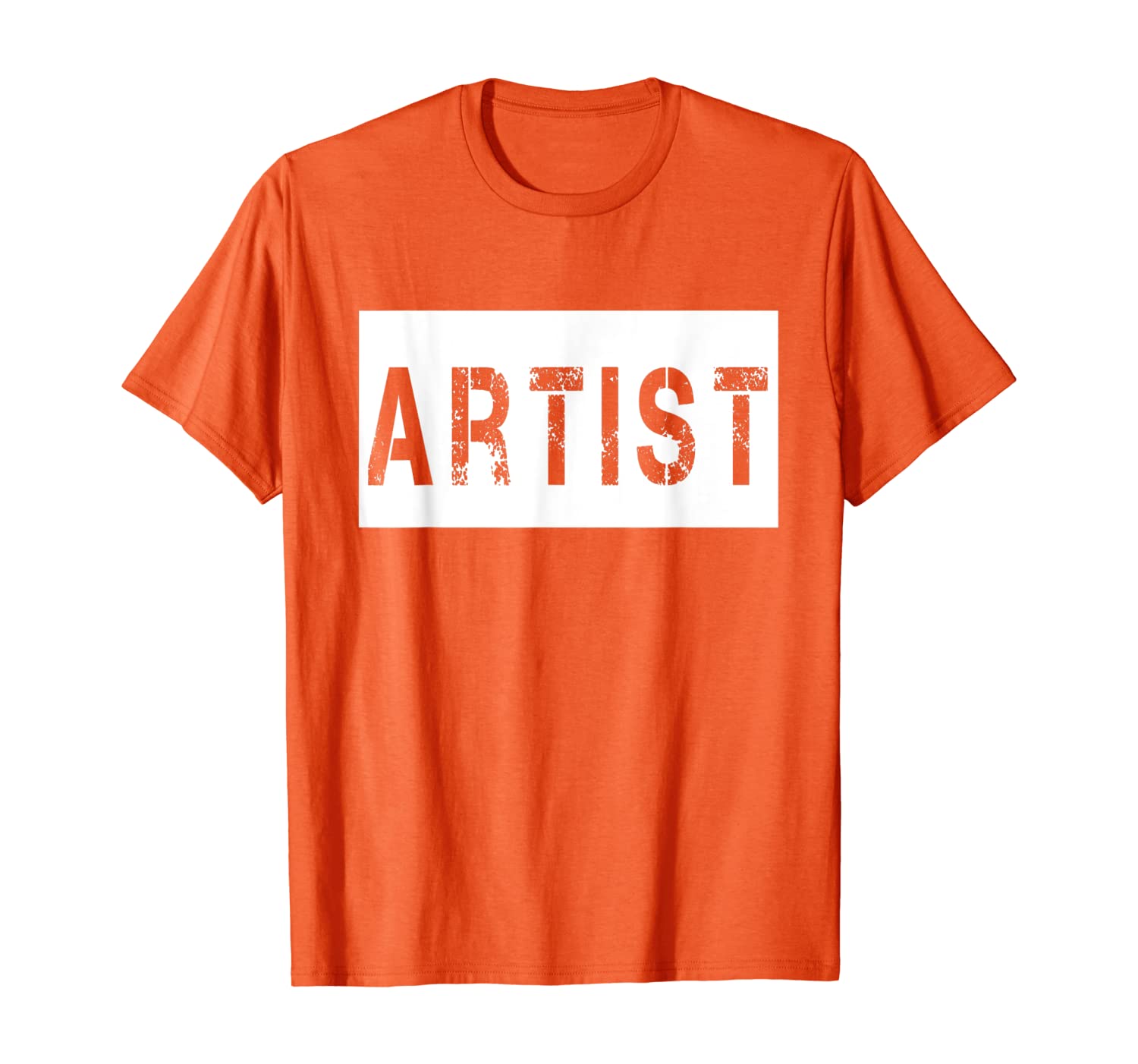 

Artist Stencil Art Spray Paint White ID Label T-Shirt, White;black