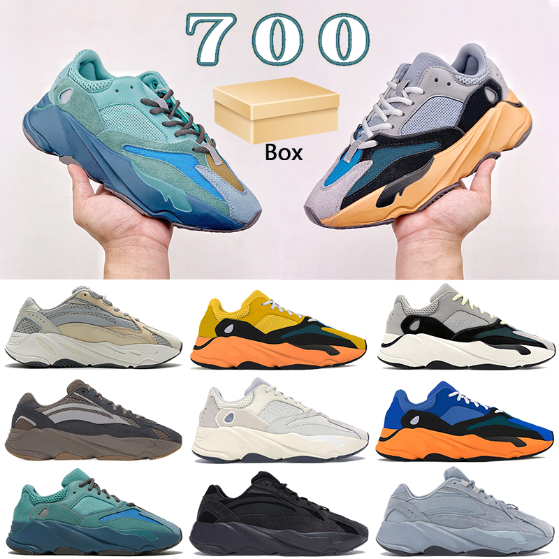 

With Box 700 men Running Shoes Faded Azure wash orange bright blue cream v2 Mauve sun Enflame Amber carbon vanta mens trainers women sneakers, Bubble wrap packaging