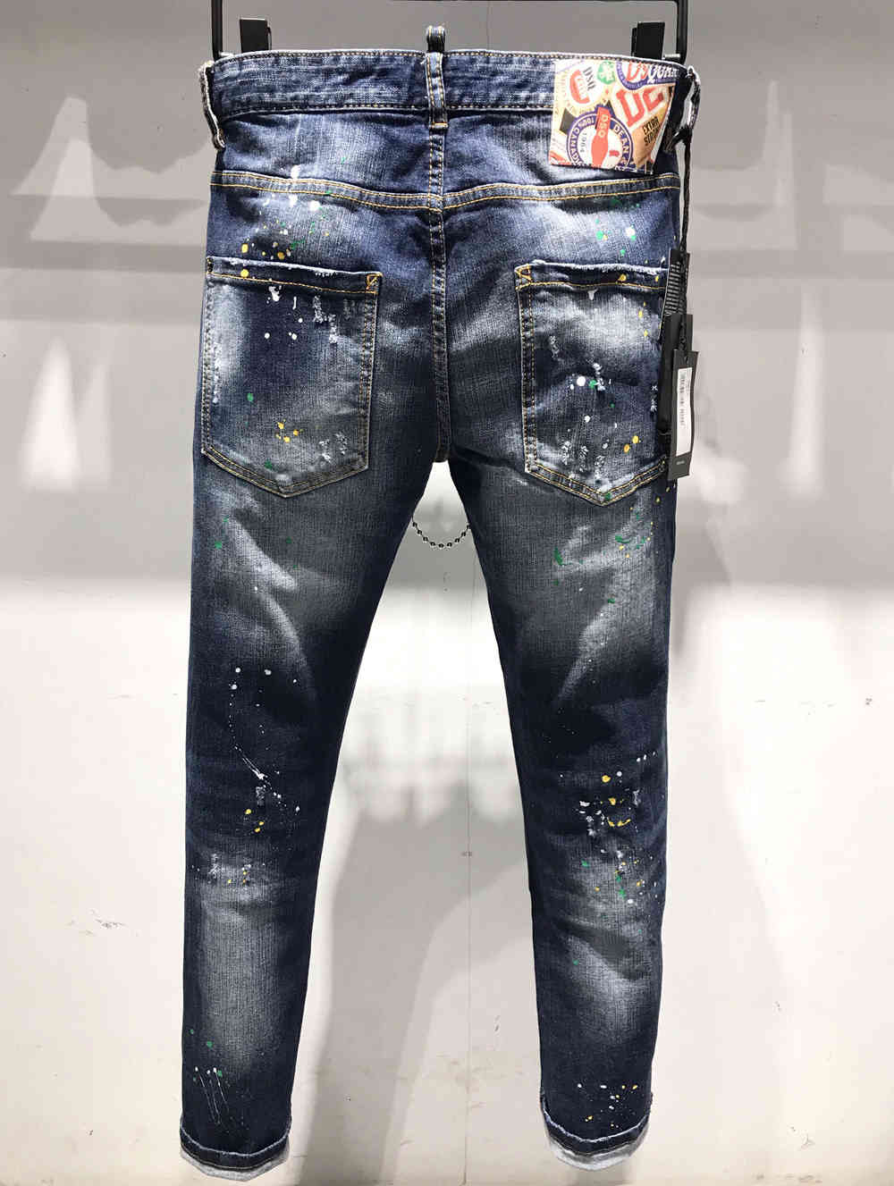 

Men's Jeans PHANTOM TURTLE Classic Fashion Man Hip Hop Rock Moto Mens Casual Design Ripped Distressed ny Denim Biker 6931, Blue