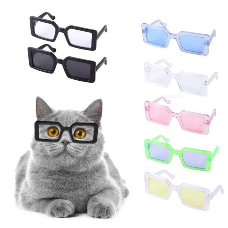 

Cat Costumes Pet Sunglasses Dog Square Decorative Anti-UV Stylish Glasses Dress Up Supplies For Po Shooting