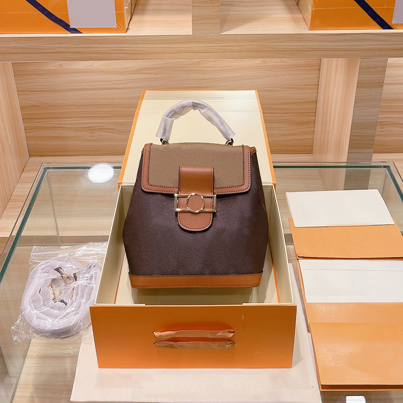 

Fashion School Bag Backpack Tote Bags Women Luxurys Designers Backpacks Handbags Brand Travel Bags Dauphine Cowhide High Quality 21052603XS, Extra cost