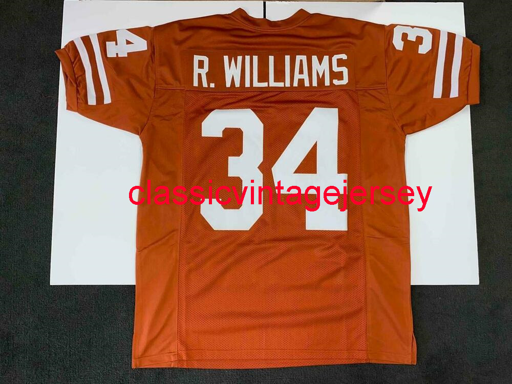 

Men Women Youth Rickey Williams Jersey Sewn Orange College Jersey Stitched Custom Any name number Football jersey