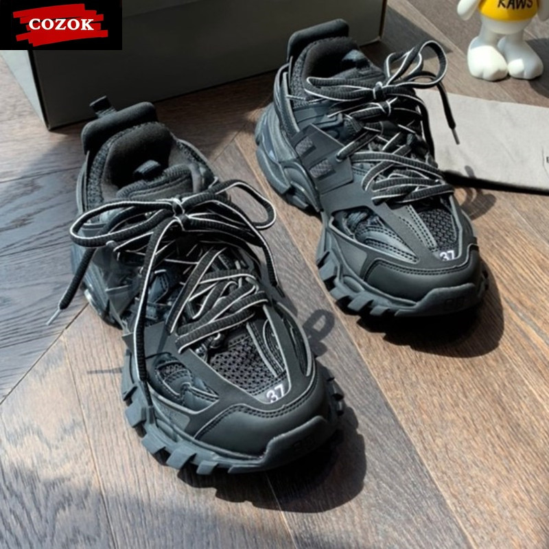 

Luxury Trendy Sneakers Women Track Trainers Designer Chunky Sports Shoes gsdgsetvg Fashion Shoes Casual Sneakers for Men Women, Black