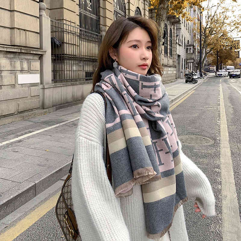 

70% OFF Design imitation cashmere brushed scarf for women in versatile thickened warm Bib dual-purpose Korean student shawl