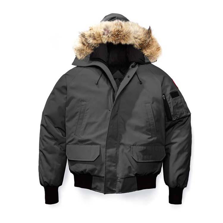 

e01 casual gose down jecket for man e46 short windproof thermal winter outwear fur coat black