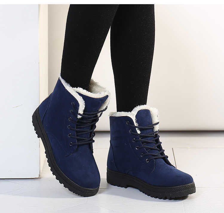 Dames Laarzen Winter Enkellaarzen voor Vrouwen Winter Schoenen Vrouwelijke  Snowboots Botas Mujer Warm Pluche Schoenen Vrouw Plus Size 44 210826