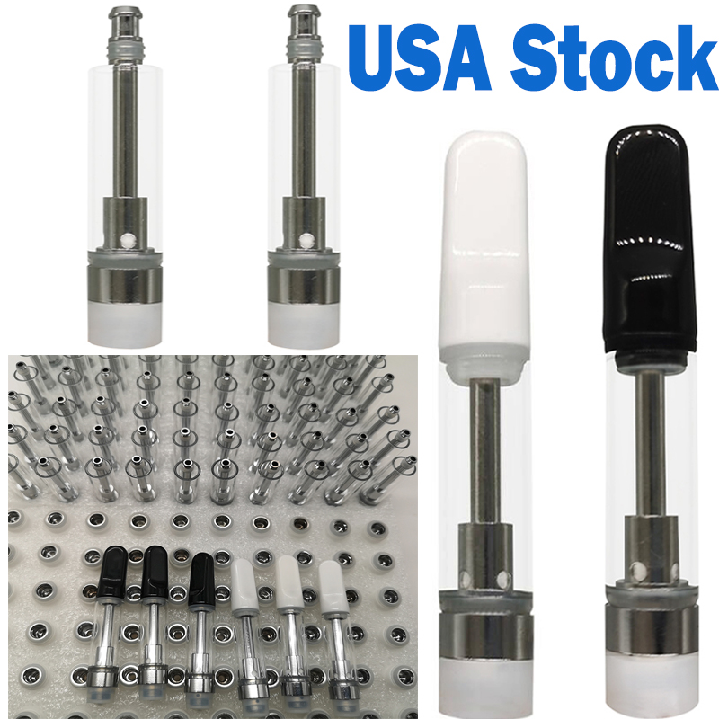 

Vape Cartridges 1ML USA Stock Empty Screw Atomizers Ceramic Coil 4x2mm Hole Disposable Vapes Pen Custom Cartridge Packaging 510 Vaporizers T