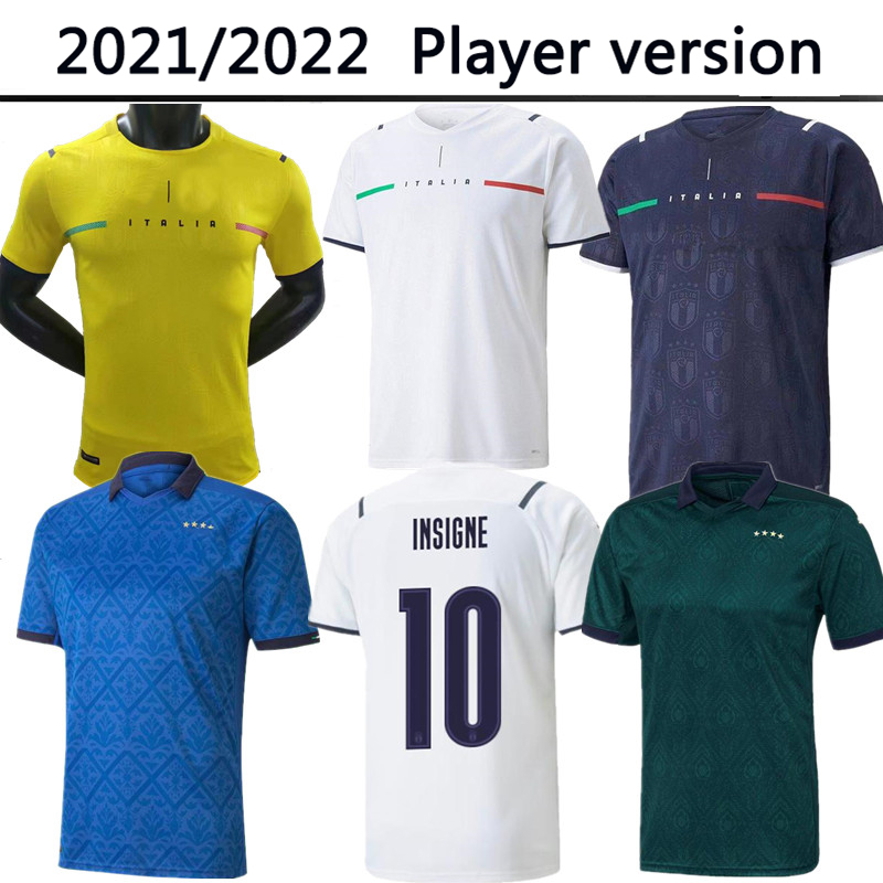 

Player version BASTONI ItaLY INSIGNE Soccer Jerseys 21 22 Italie VERRATTI JORGINHO maillots foot IMMOBILE BELOTTI BERARDI CHIESA Football shirts goalkeeper