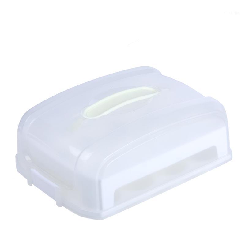 

Gift Wrap 24 Slots Cupcake Box 2 Layers Transparent Portable Refrigerator Muffin Organizer (White)