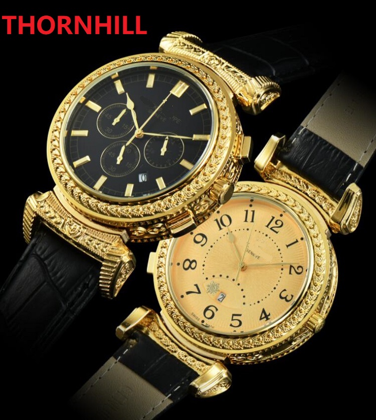

Mens Multi Functional Stopwatch Watch Luxury Quartz Chronograph Military Business Double Dial Men Wristwatch Fashion Montre De Luxe Gift, As pic