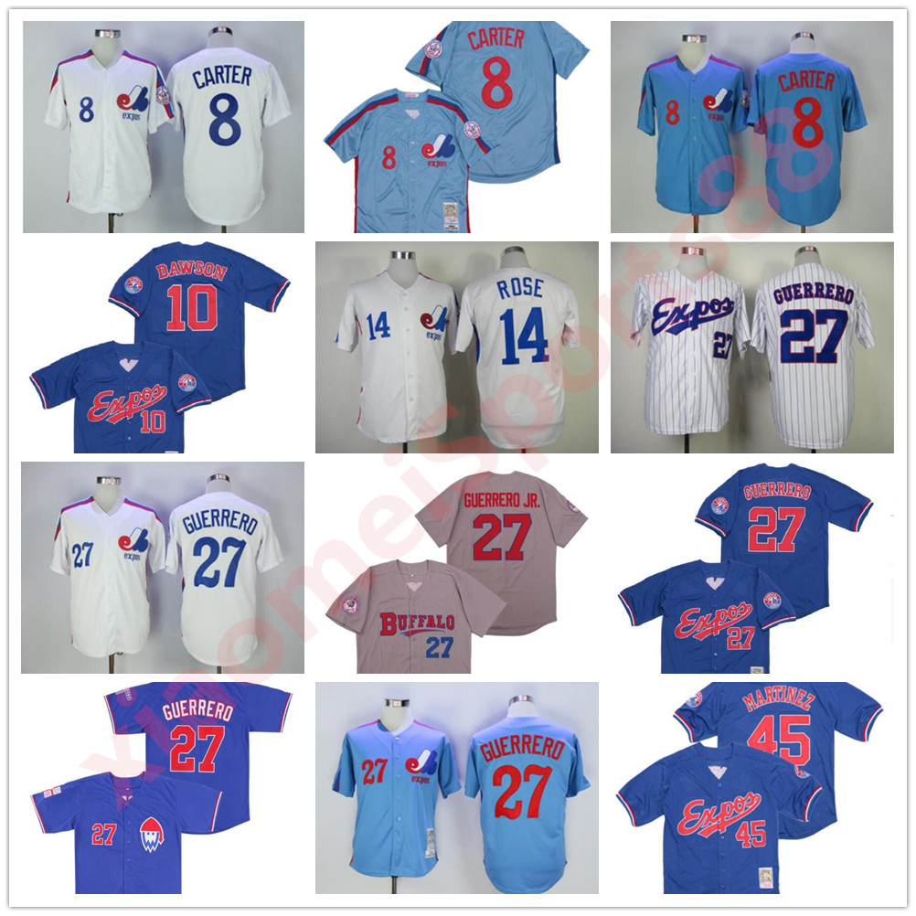 

Retro Baseball Pinstripe 10 Andre Dawson Jerseys 2000 Vintage 14 Pete Rose 27 Vladimir Guerrero Buffalo Bisons Pedro Martinez 8 Gary Carter, As shown in illustration