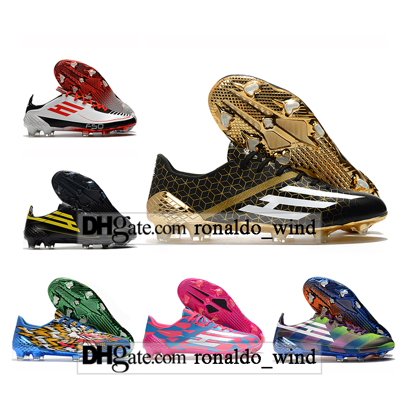 

GIFT BAG Mens Low Ankle Football Boots X Ghosted Memory Lane F50 Cleats Outdoor ADIZEROS HT FG Soccer Shoes, Black