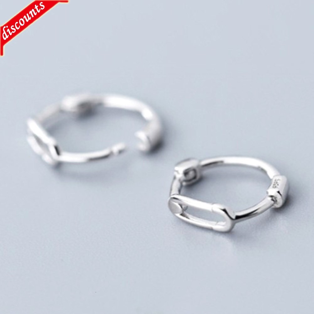 

Simple small sweet pin Earrings Korean temperament smooth hollow Oval fresh earrings ked-3363