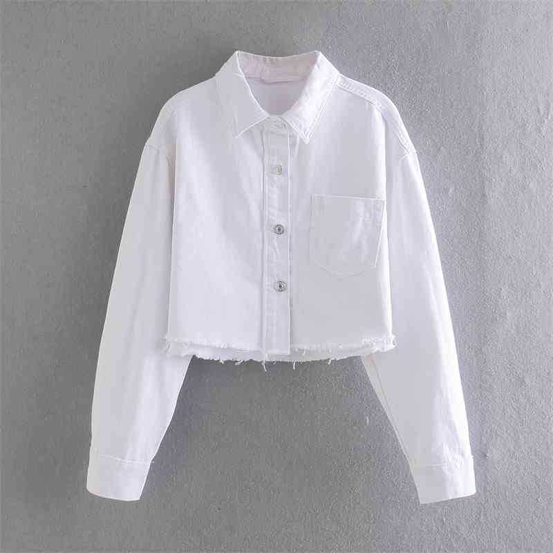 

2021 summer new women's street trendsetter short denim jacket, White