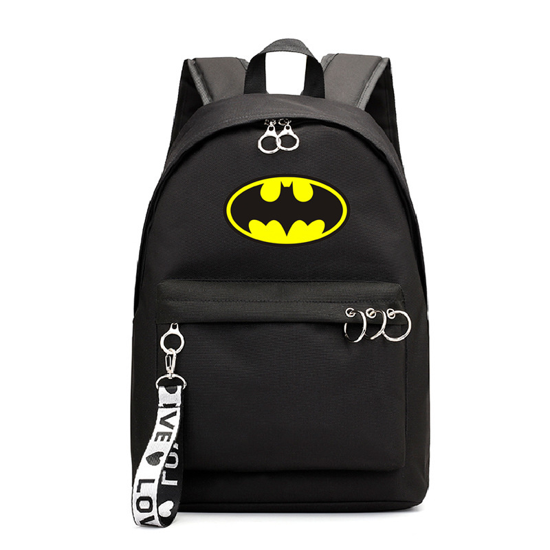 

Dc Superhero Surrounding Batman Luminous Backpack Printing College Style Girl's Ribbon Bag