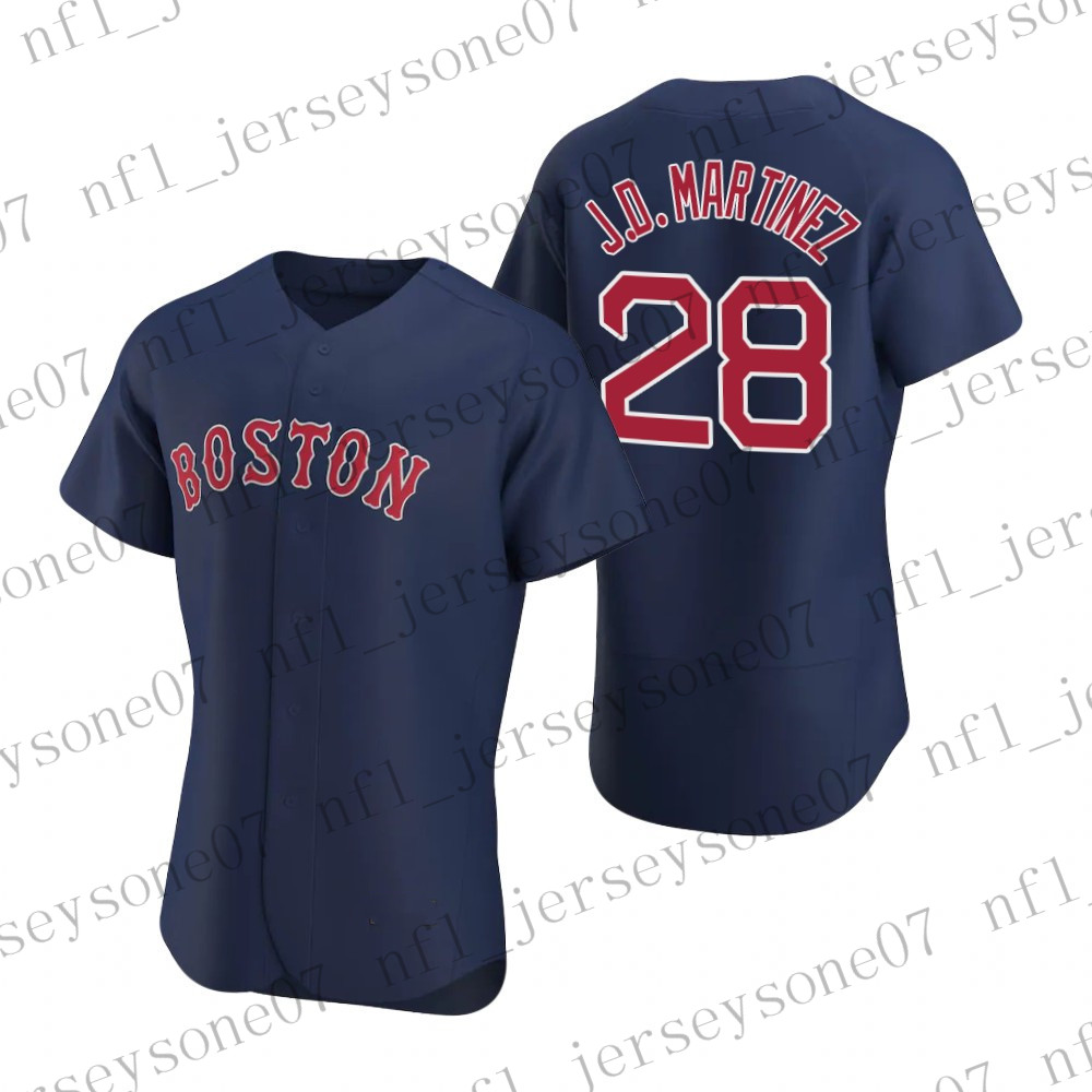 

Custom Boston men women youth Red Sox 2 Xander Bogaerts 28 J.D. Martinez grey red blue Authentic 2020 Home Jersey, Black
