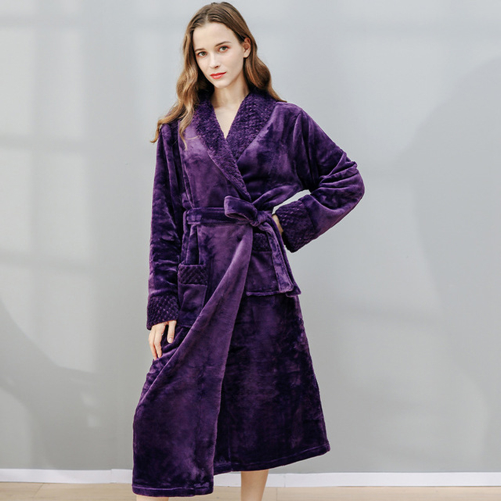 

Sleep Bridesmaid Wedding Pijamas Velvet Kimono Night Dress Women Robe Nuisette Femme Long Pijama Mujer Invierno Sleepwear