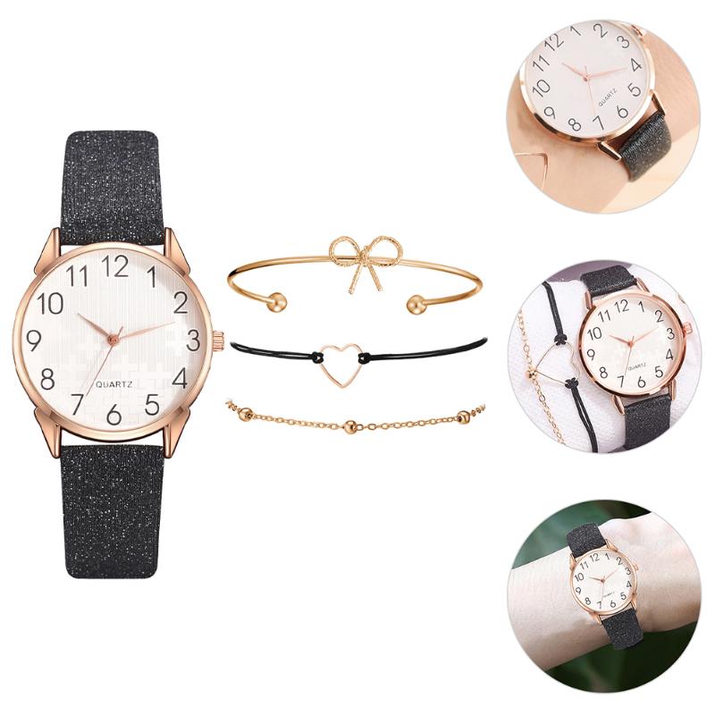 

Wristwatches 1 Set Fashion Watch And Bracelet Ladies Wrist, As shown