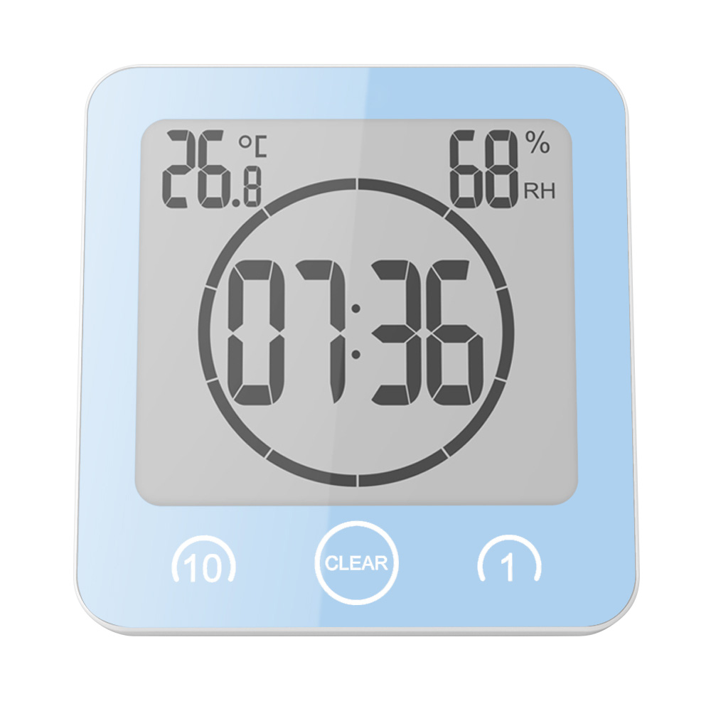 

CD Bathroom Wa Cock Shower Cocks Timer Digita Waterproof Water Spashes Temperature Humidity Kitchen Washroom Time