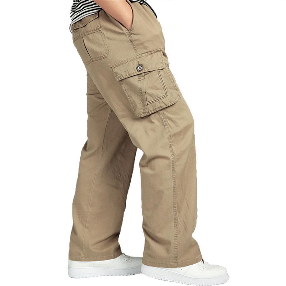 

large size big 4xl 5xl women pant 6xl plus casual elastic waist pocket long baggy straight cargo jogger trousers male, Black