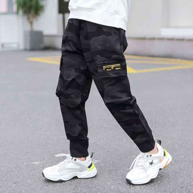 

ins baby boys trousers 3-13 years old print camouflage sports pants spring and autumn trousers boy pants clothes teens, Blue