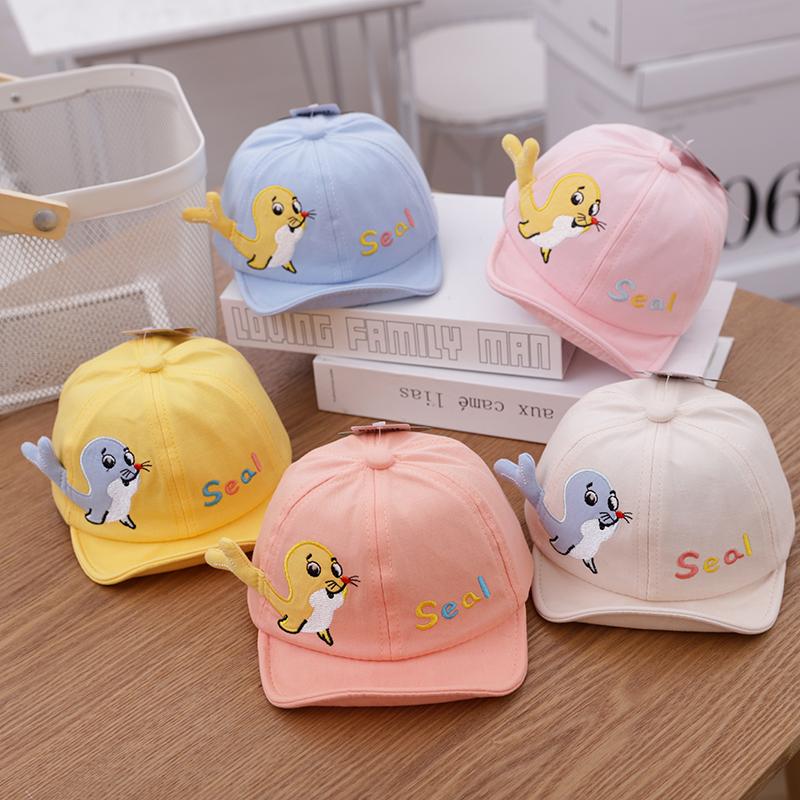 

Spring Summer Baby Boy Hat Cartoon Adjustable Visor Sun Casual Kids Girl Baseball Cap Infant Born Pography Props Caps & Hats, Yellow