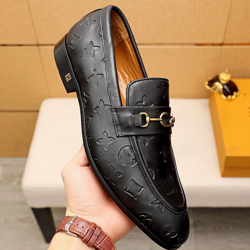 

A iduzi High quality Formal Dress Shoes For Gentle brands Men Genuine Leather Shoes Pointed Toe Mens designer Business Oxfords Casual shoes, #03