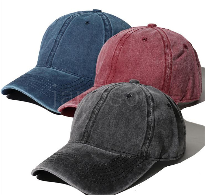 

Retro Wash Cap Men's and Women's Fashion Spring Summer Baseball Hat Solid Color Caps Party Hats 15 Colors DB648, Multi