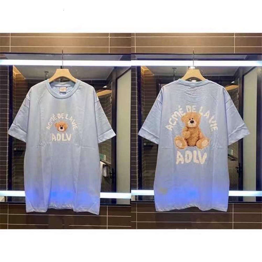 

hoodie Collection Adlv T-shirt Hip-Hop Bear Graffiti Oversized Quality Women T Shirts High Street Casual 1:1 Tees Top Dress, White