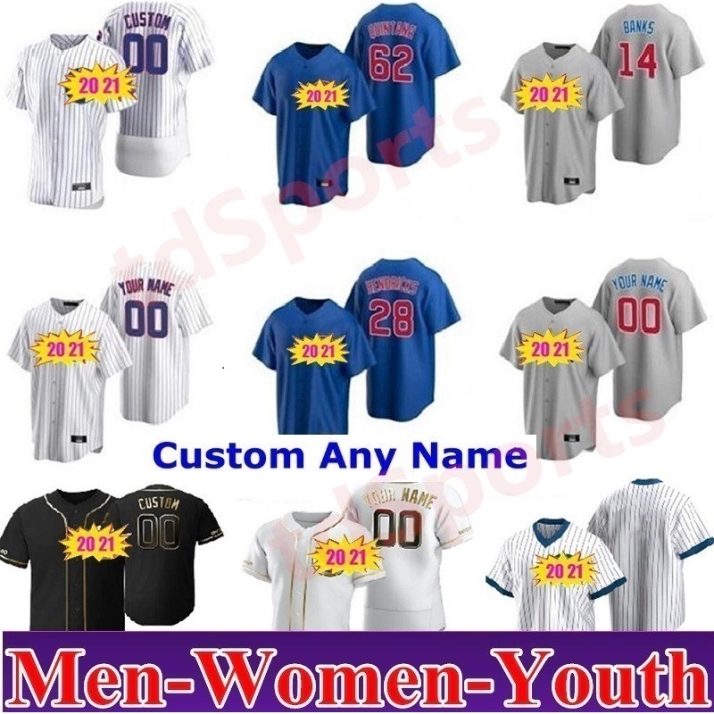 

Anthony Rizzo Baseball Jerseys 2021 Javier Baez Kris Bryant Kyle Schwarber Jason Heyward David Bote Cubs Men Women Youth kids jersey, Blue;black
