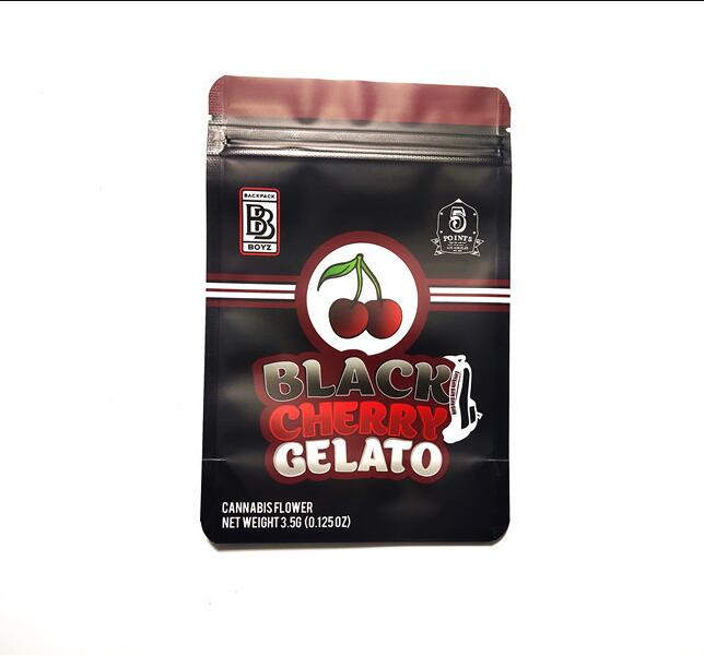 

0.125oz 3.5g Mylar Bags Lemon Cherry Packaging Gelato BACKPACK BOYZ White Black Cherry Gelato Edibles Bags 420 Flower