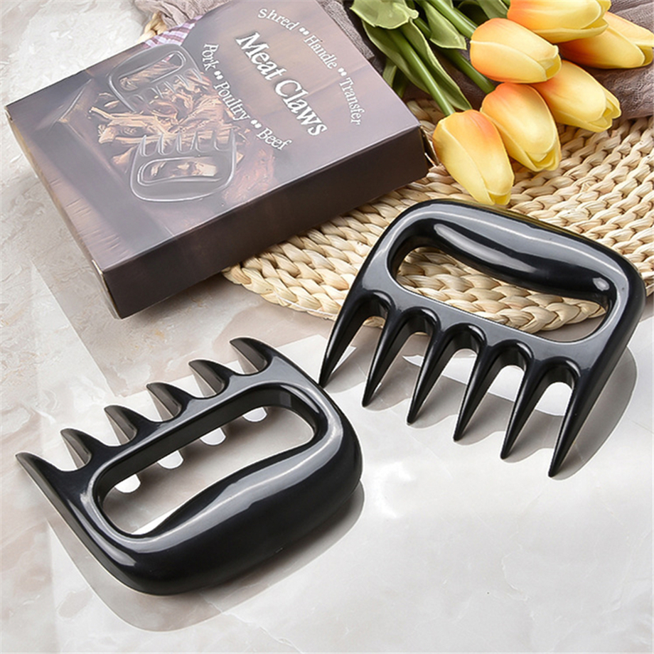 

ABS Meat Shredder Chicken Claws BBQ Tool Poultry Pork Shred Cut Meats Splitter Kitchen Separator Smoker Grill Fork BPA-free 2pcs/set In Color Box