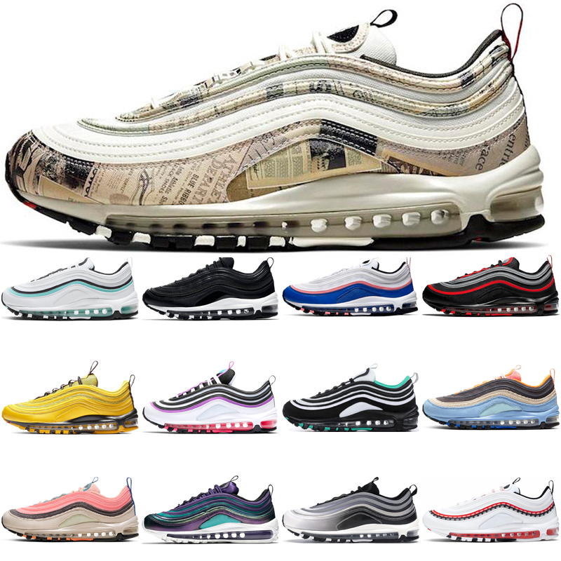 fashion running shoes mens womens 97 Mustard nd space purple Neon Seoul Newspaper Nintendo Red Leopard Sliver Bullet Steelers trainers sneakers
