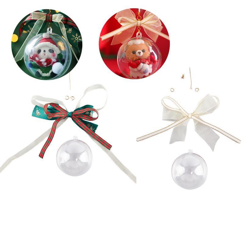 

Party Decoration Transparent Plastic Christmas Trees Acrylic Fillable Bauble/Ball Gift Present Box Clear Ornament