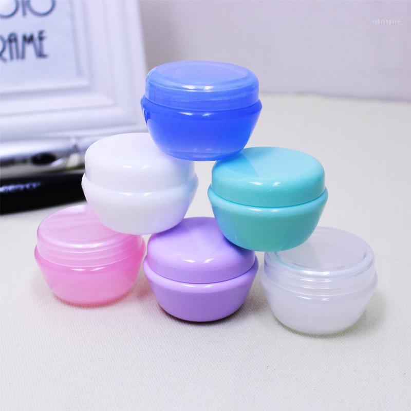 

Storage Bottles & Jars 50pcs/lot Pink,Purple,Blue,White, 50g PP Cream Jar Cosmetic Container Hand Case With Cover And Inner Cap