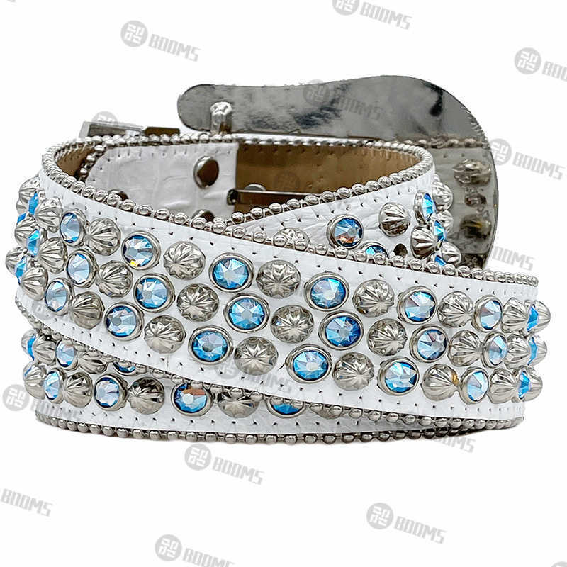 

2021 Designer Belt Bb Simon Belts for Men Women Shiny diamond belt blue white Andd1y, Gold