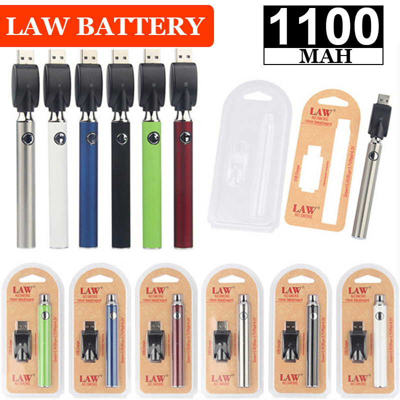 

LAW Preheating VV Battery 350mAh 650mah 1100mAh Variable Voltage Preheat Batteries with Wireless USB Charger 510 Thread Vape Pen Starter Kits